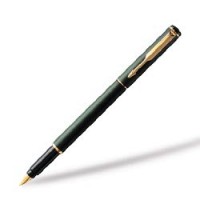 Ручка перьевая PARKER Rialto Matte Dark Green корпус т-зелен., позолоченные детали