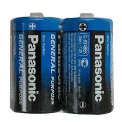 Батарейка PANASONIC C R14 (343), комплект 2шт., 1.5В
