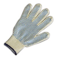 Перчатки хлопчато-бумажные "Мастер", с защитой от скольжения ПВХ (точка), простые