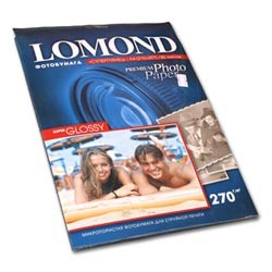 Фотобумага LOMOND Super Glossy д/струйной печати A4 270г/м2 20л.односторонняя глянцевая(1106100)