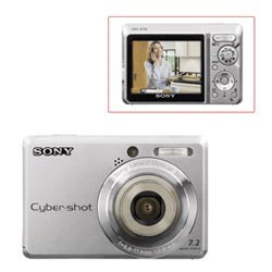 Фотокамера цифровая SONY- DSC S730, 7,2млн.пикс., 3x/6x zoom, 2,4" ЖК-монитор