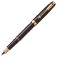 Ручка перьевая PARKER Sonnet Laque Black GP корпус черный, позолоченные детали
