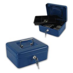 Ящик для денег ATLANTA SMEAD  (Голландия) 90*160*200 мм, с ключевым замком, синий, А6771366