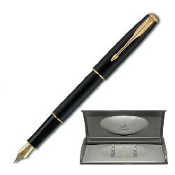 Ручка перьевая PARKER Sonnet Matte Black GT корпус черный, позолоченные детали