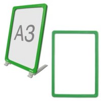 Рамка-POS для ценников, рекламы и объявлений А3, зеленая, без защитного экрана, 290257