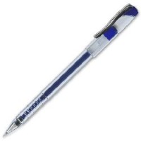 Ручка гелевая BERLINGO LEADER корпус прозрач. син. детали, толщ. письма 0,5мм, KS2736, синяя