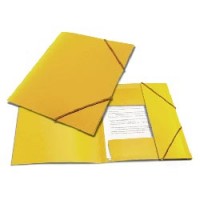 Папка на резинках BRAUBERG "Contract" желтая, до 300 листов, 0,5мм, бизнес-класс