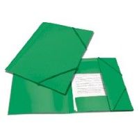 Папка на резинках BRAUBERG "Contract" зеленая, до 300 листов, 0,5мм, бизнес-класс