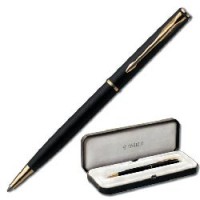 Ручка шариковая PARKER Insignia Matte Black корпус матов. черный, позолоченные детали