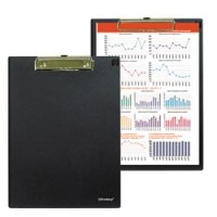 Доска-планшет BRAUBERG пластиковая с верхним зажимом, А4, 2,3мм, черная, 231232