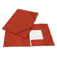 Папка на резинках BRAUBERG "Contract" красная, до 300 листов, 0,5мм, бизнес-класс
