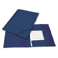 Папка на резинках BRAUBERG "Contract" синяя, до 300 листов, 0,5мм, бизнес-класс
