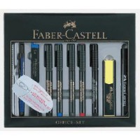 Набор FABER-CASTELL (карандаш, грифели, ластик, мех.кар-ш, 2 маркера, 4 ручки, выделитель) FC130012