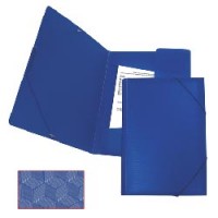 Папка на резинках BRAUBERG "Smart" (фактура "Бриллиант") синяя, до 300 листов, 0,6мм, 221171