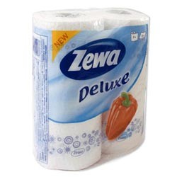 Полотенце бумажное ZEWA Delux, 2-х слойное, спайка 2шт.х11м, с рис., 34235