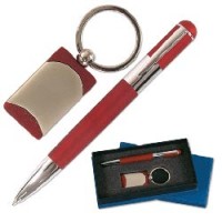Набор GALANT "Classic Collection": ручка, брелок, красный металлик, подар.кор., арт. 140864