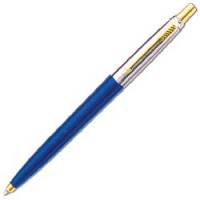 Ручка шариковая PARKER Jotter голубая GT корпус синий, позолоченные детали