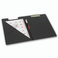 Папка-планшет BRAUBERG с верхним прижимом и крышкой А4 картон/ПВХ, черная (удвоенный срок службы)