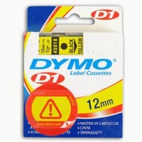 Лента для принтера DYMO Label Manager 150, 12ммх7м пластик. черный/желтый (45018)