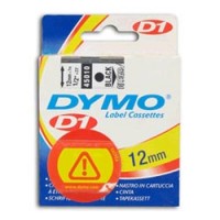 Лента для принтера DYMO Label Manager 150, 12ммх7м пластик. черный/прозрачный (45010)