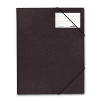 Папка на резинках DURABLE (Германия) с наружным прозр. карманом д/визитки, черная, до 150л, 2320-01