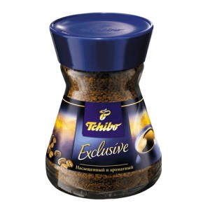 Кофе растворимый TCHIBO "Exclusive", гранулированный, 190г, стеклянная банка