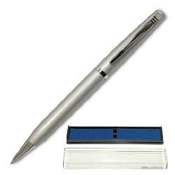 Ручка шариковая BRAUBERG бизнес-класса "Elite Silver", корпус серебр., хром. детали, 140708, синяя