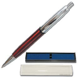 Ручка шариковая BRAUBERG бизнес-класса "Legion Red", корпус красн., хром. детали, 140818, синяя