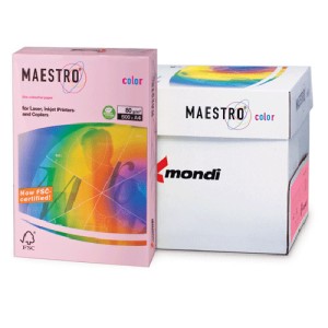 Бумага MAESTRO color А4, 80 г/м, 500 л. пастель розовый фламинго OPI74