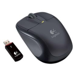 Мышь беспроводная оптическая LOGITECH V220, USB, 2 кнопки+1 колесо-кнопка, для ноутбука (910-000447)