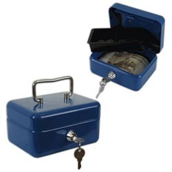 Ящик для денег ATLANTA SMEAD  (Голландия) 70*110*150 мм, с ключевым замком, синий, А6771356