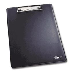 Доска-планшет DURABLE (Германия) пластиковая с верхним зажимом, черная, 2350-01