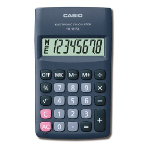 Калькулятор CASIO карманный HL-815L-BK, 8 разрядов, пит.от батарейки, 118x69,5мм, блистер